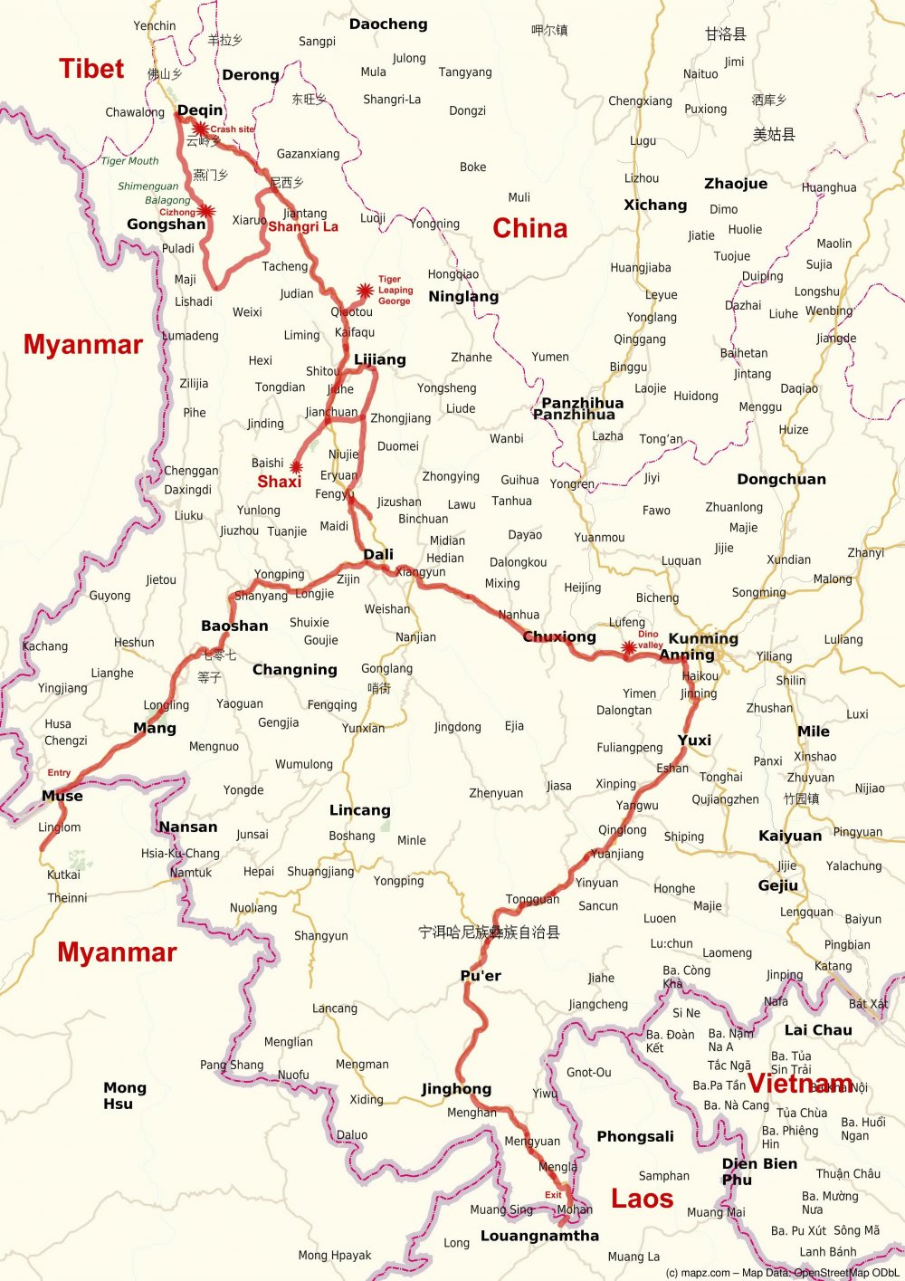 Route China / Yunnan